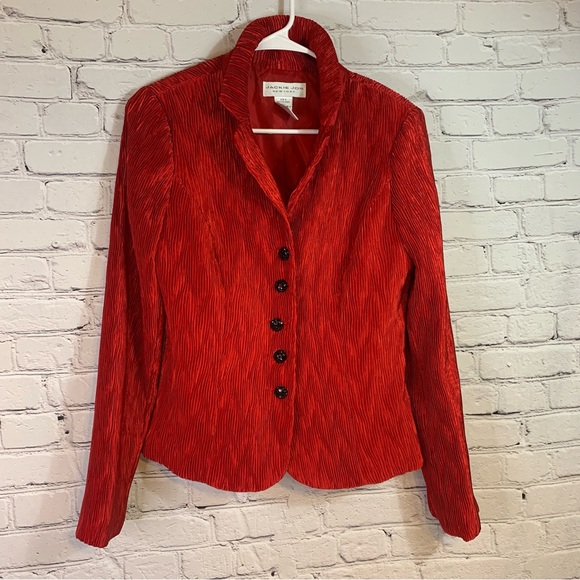 Jackie Jon Dressy Red Jacket with Fancy Buttons - Picture 1 of 8